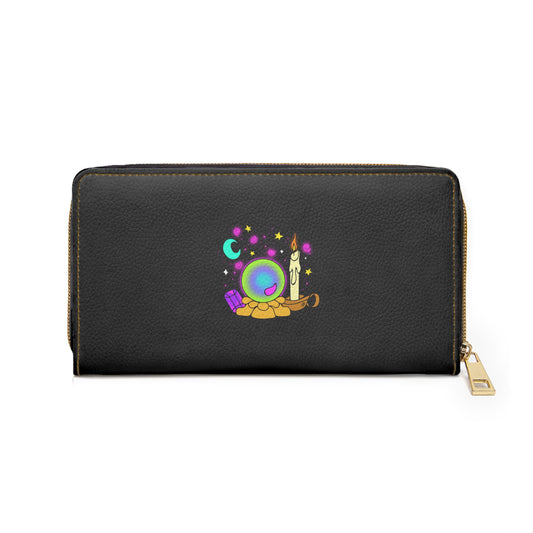 Magic Crystal Ball - All Black - Zipper Wallet