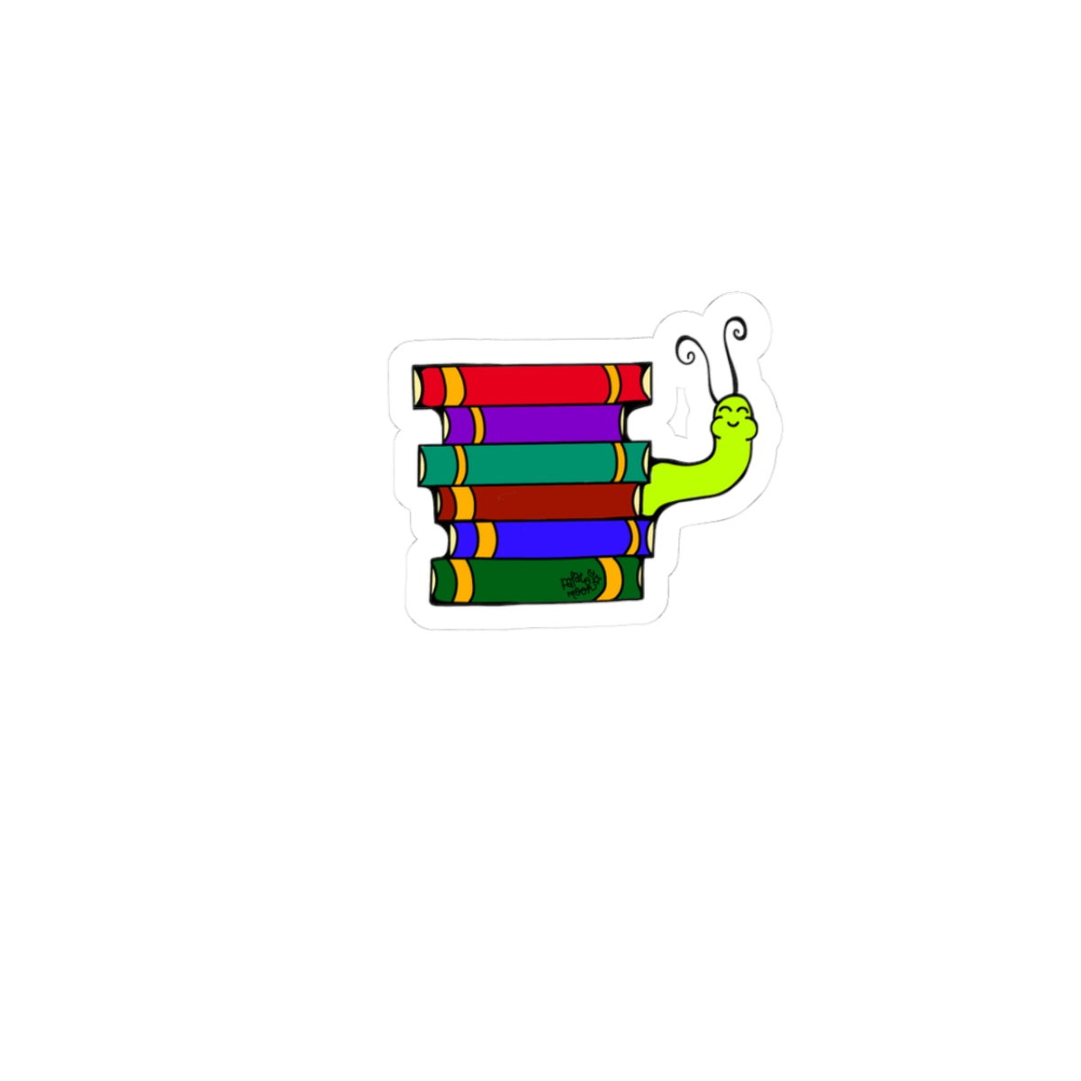 Bookworm Kiss-Cut Sticker