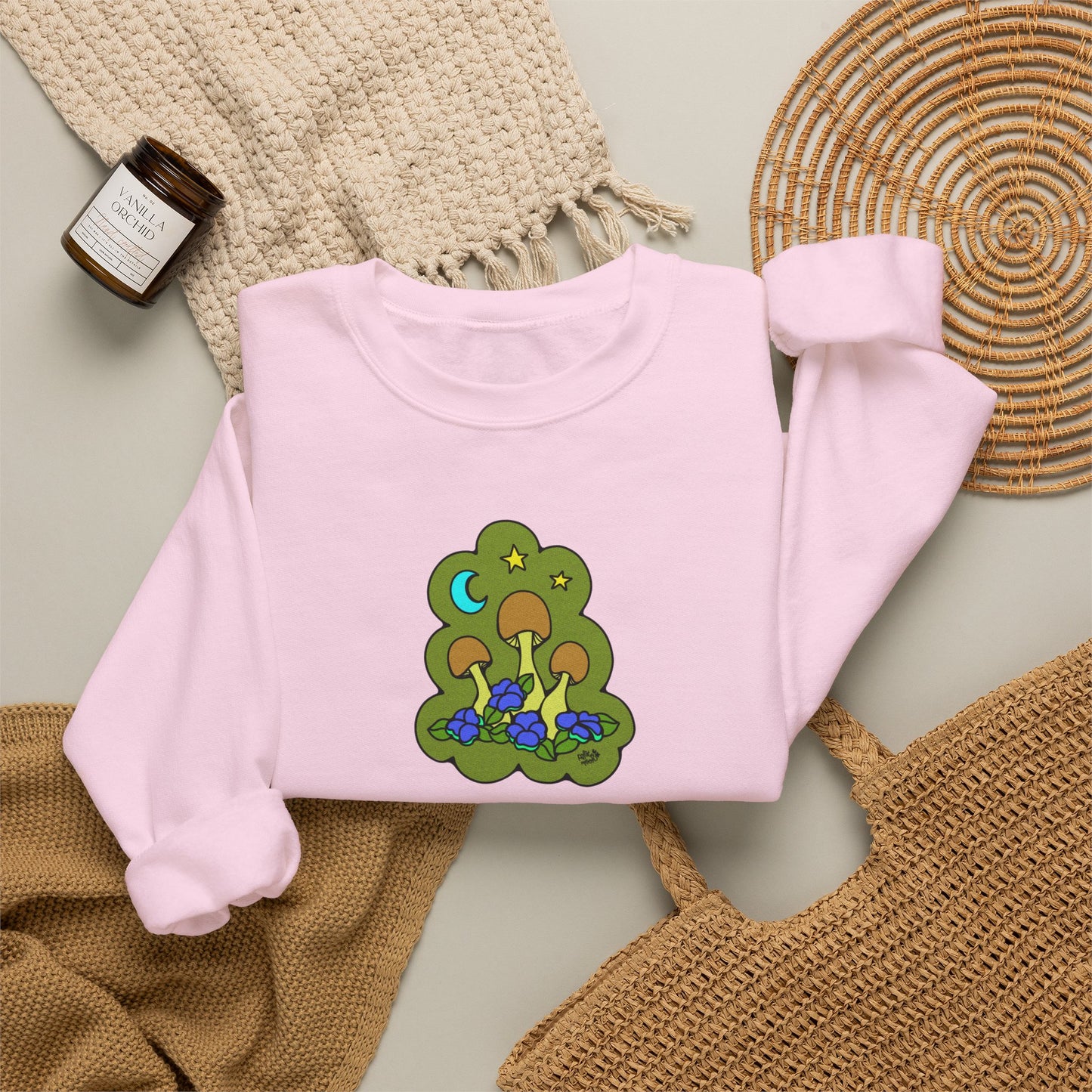Lil Mushrooms & Flowers - Crewneck Sweater