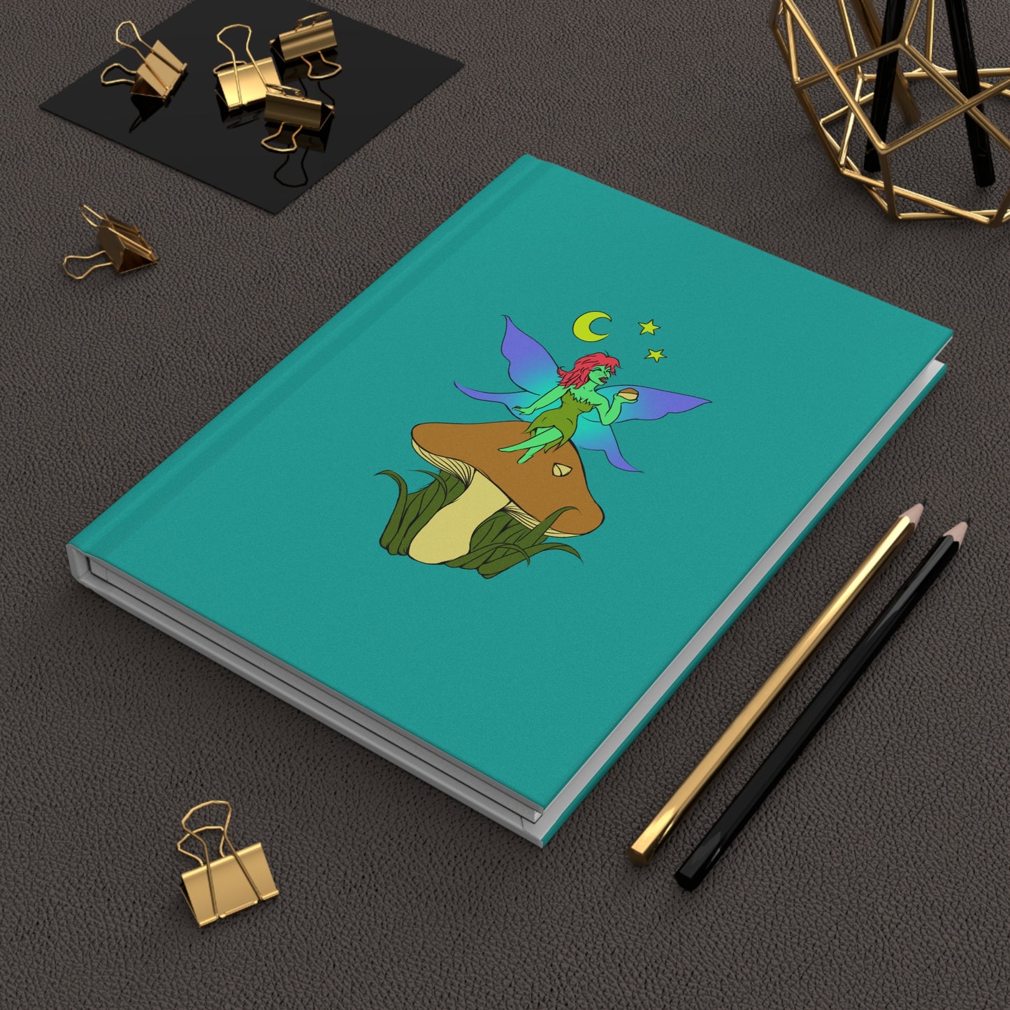 Snackin Mushroom Fairy - Hardcover Lined Journal