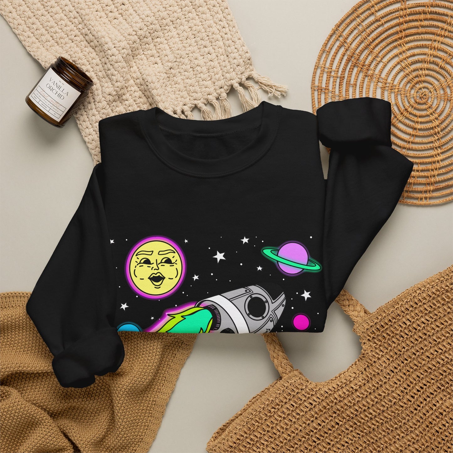 Retro Space - Crewneck Sweatshirt