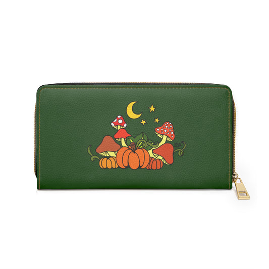 Moon Harvest Mushrooms - Zipper Wallet