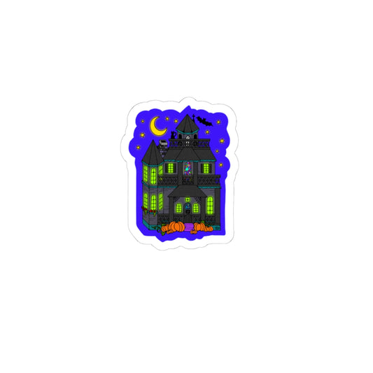 Spooky Neon House - Sticker