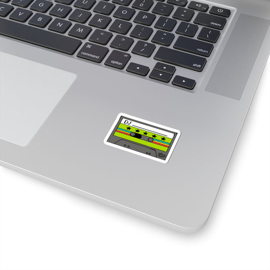 Retro DJ Cassette Kiss-Cut Sticker