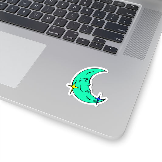 Blue Moon Man Kiss-Cut Sticker