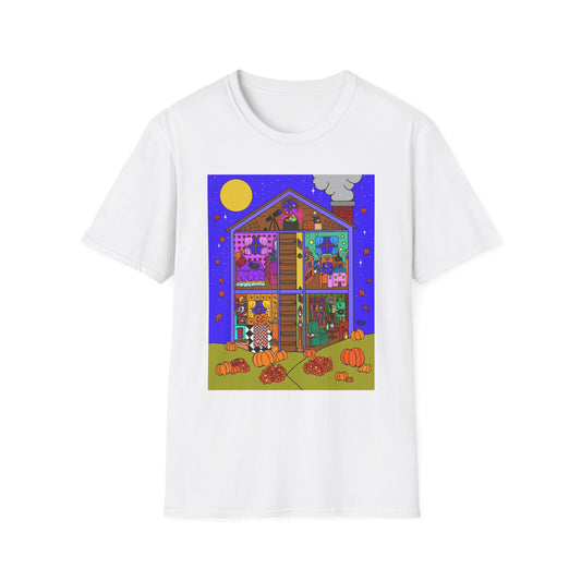 Halloween Doll House - Unisex Softstyle T-Shirt