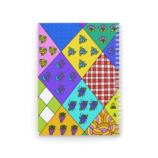 Quiltwork Patches - Spiral Notebook