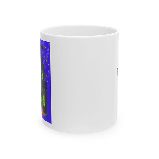 Spooky Neon House - Ceramic Mug