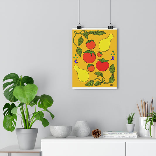 Tomatoes & Basil Still Life Art Challenge — Giclée Art Print