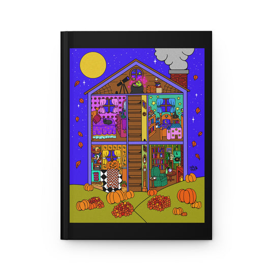 Halloween Doll House - Hardcover Journal Matte (Lined)