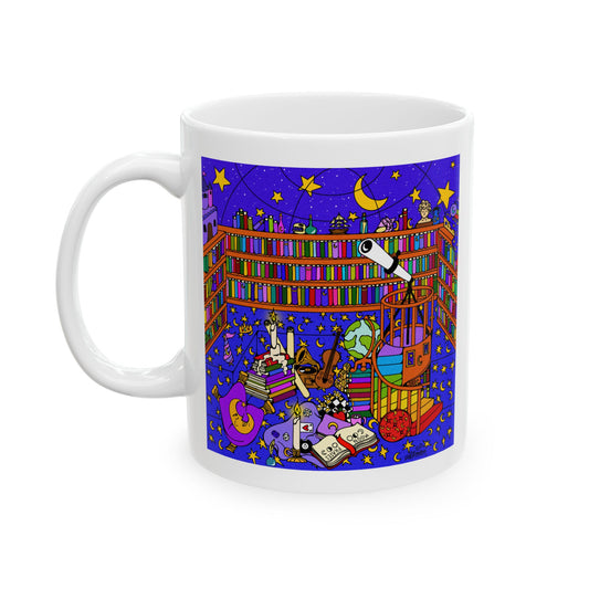 Moon Library Coffee Mug