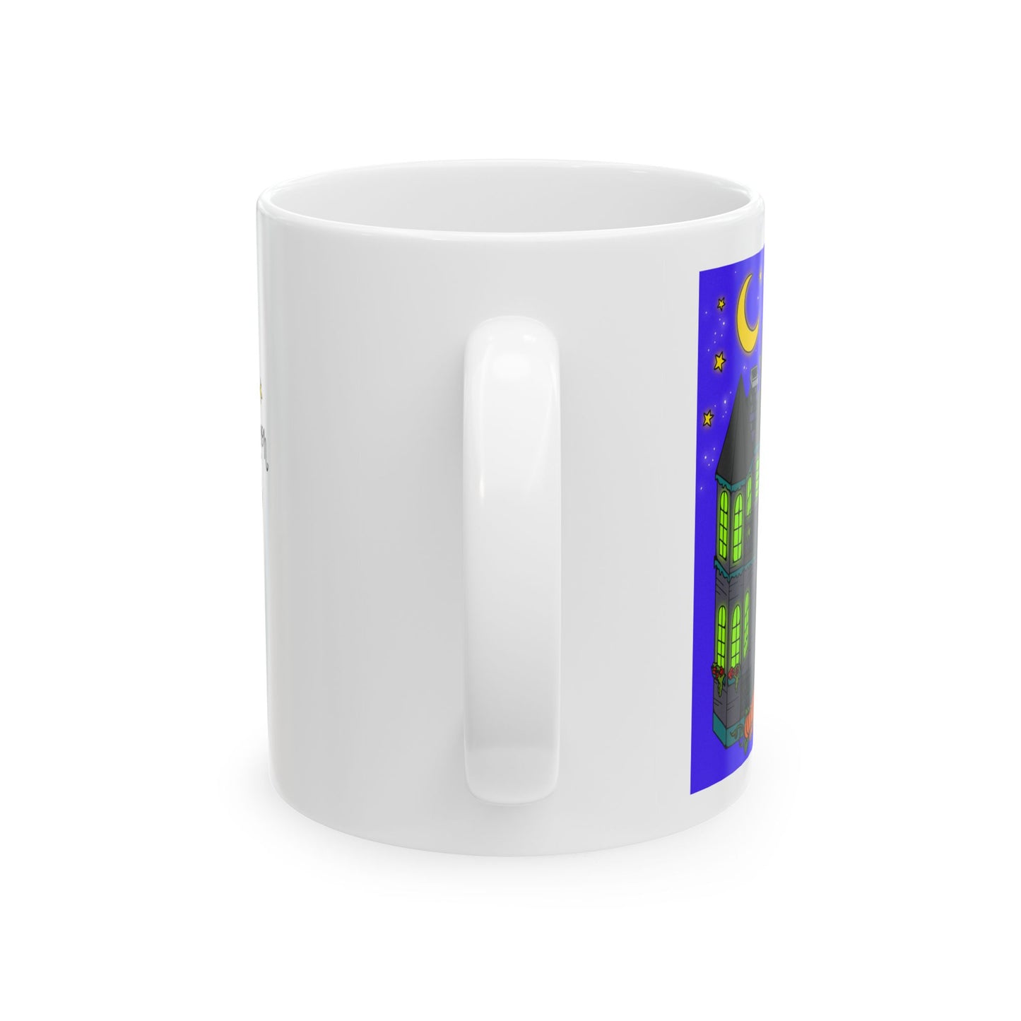 Spooky Neon House - Ceramic Mug