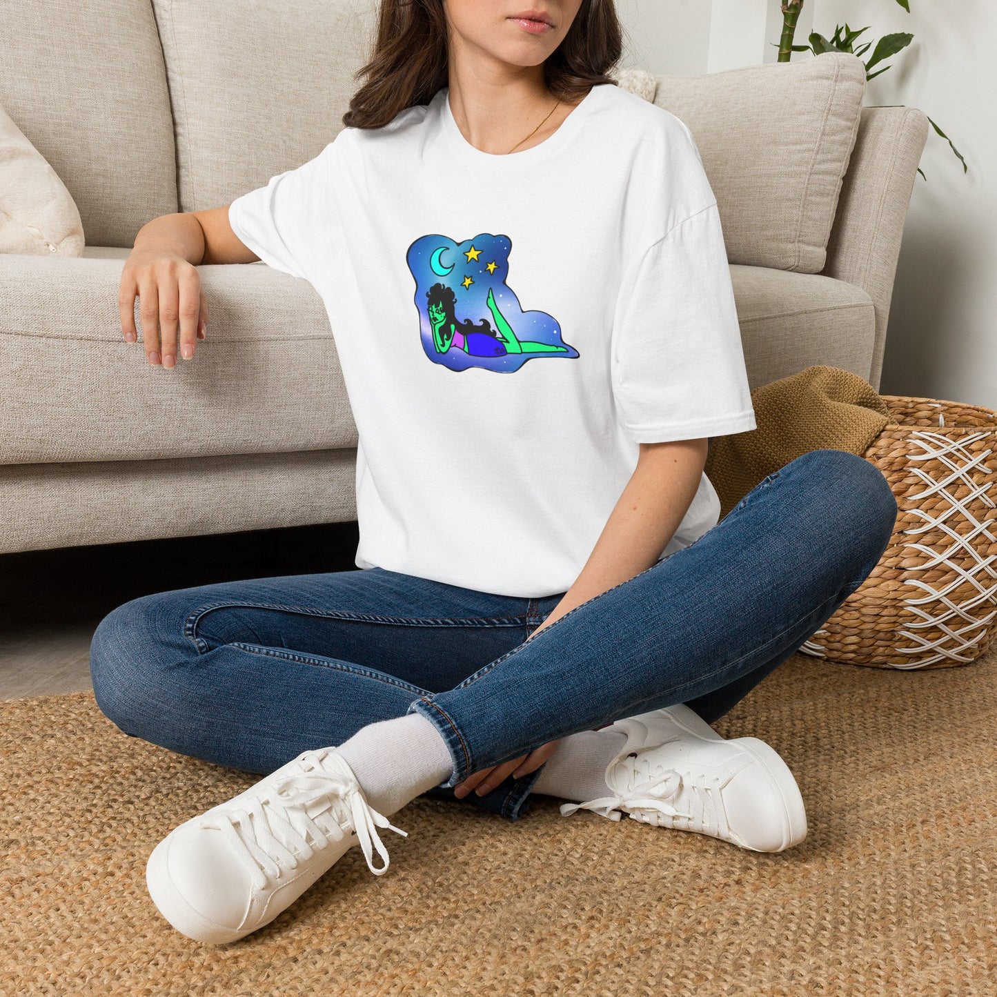 Doodle Space Babe -  T-Shirt