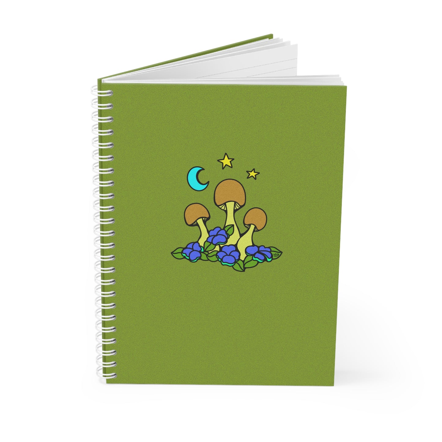 Lil Mushrooms & Flowers - Spiral Notebook