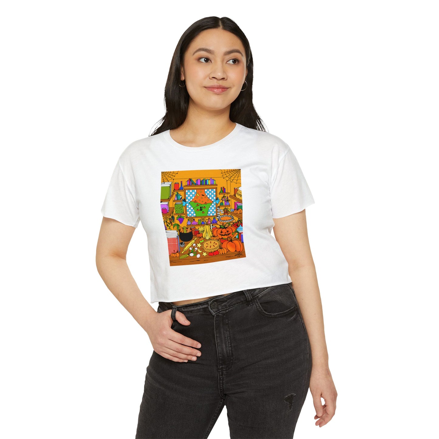 Cozy Spooky Fall Crop Top