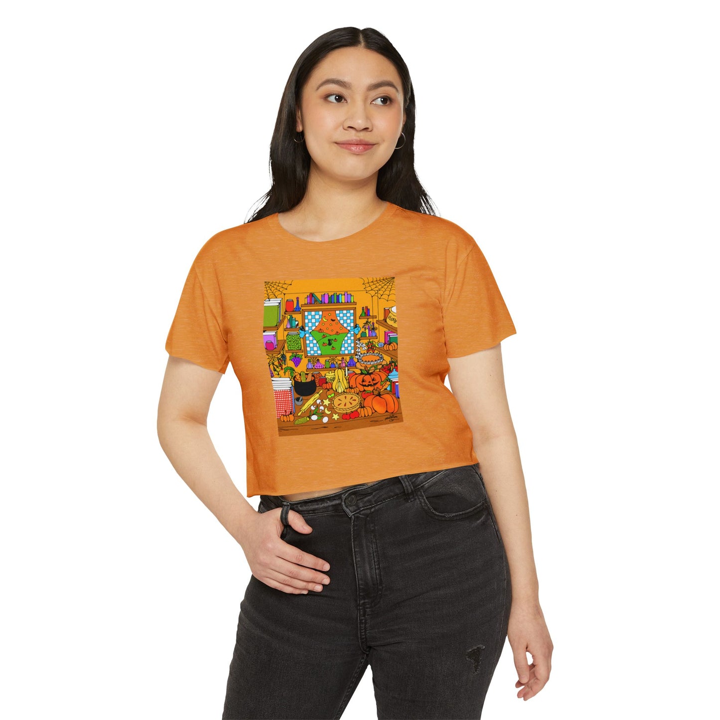 Cozy Spooky Fall Crop Top