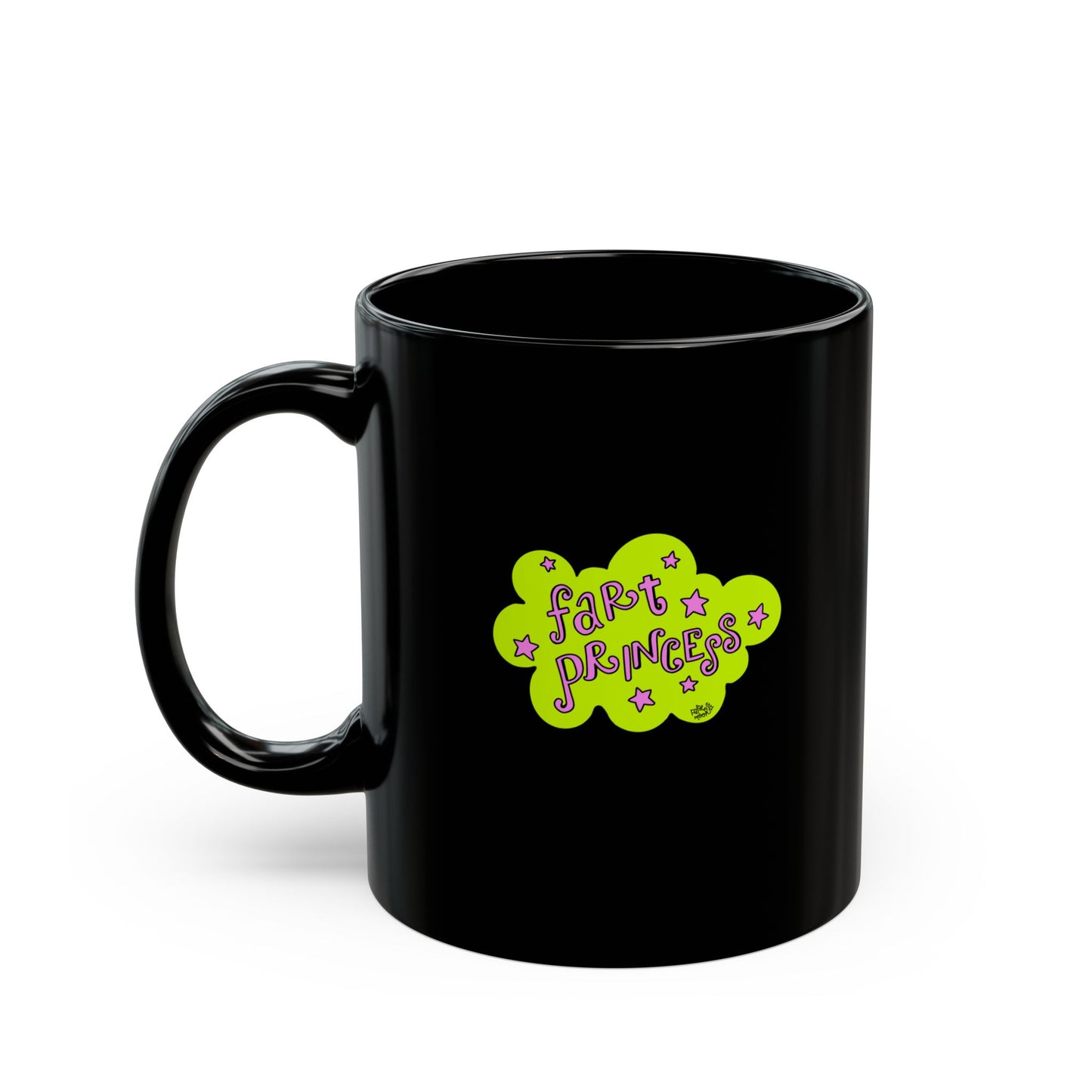 Fart Princess Black Mug