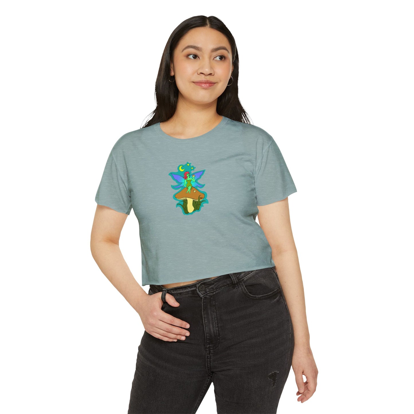 Snackin Mushroom Fairy - Crop Top