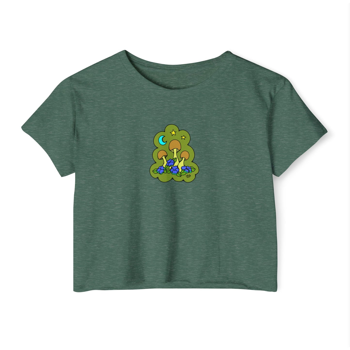 Lil Mushrooms & Flowers - Crop Top