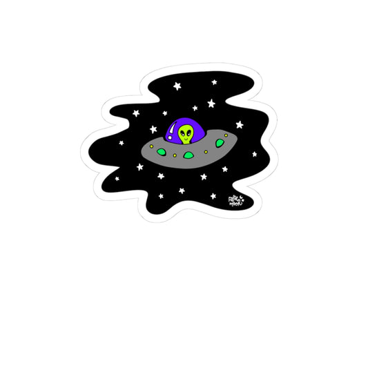 Lil Alien Dude Kiss-Cut Sticker