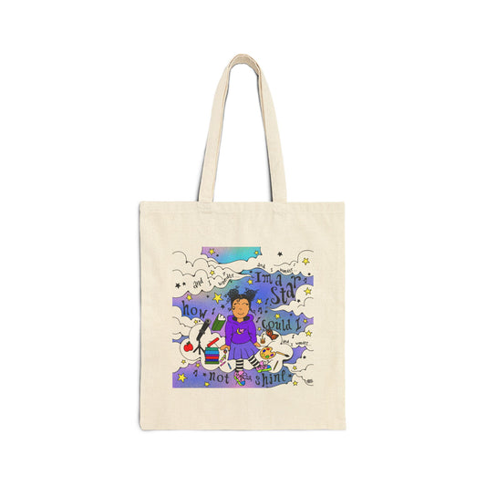I’m a star, how could I not shine? - Ivy Quinn - Cotton Canvas Tote Bag