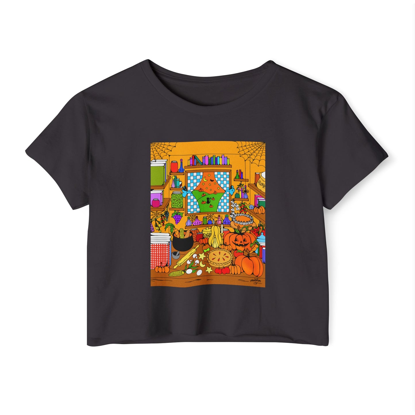 Cozy Spooky Fall Crop Top