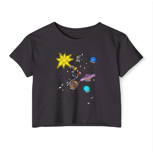Planetary Parade - No Text - Crop Top