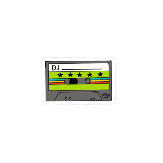 Retro DJ Cassette Kiss-Cut Sticker