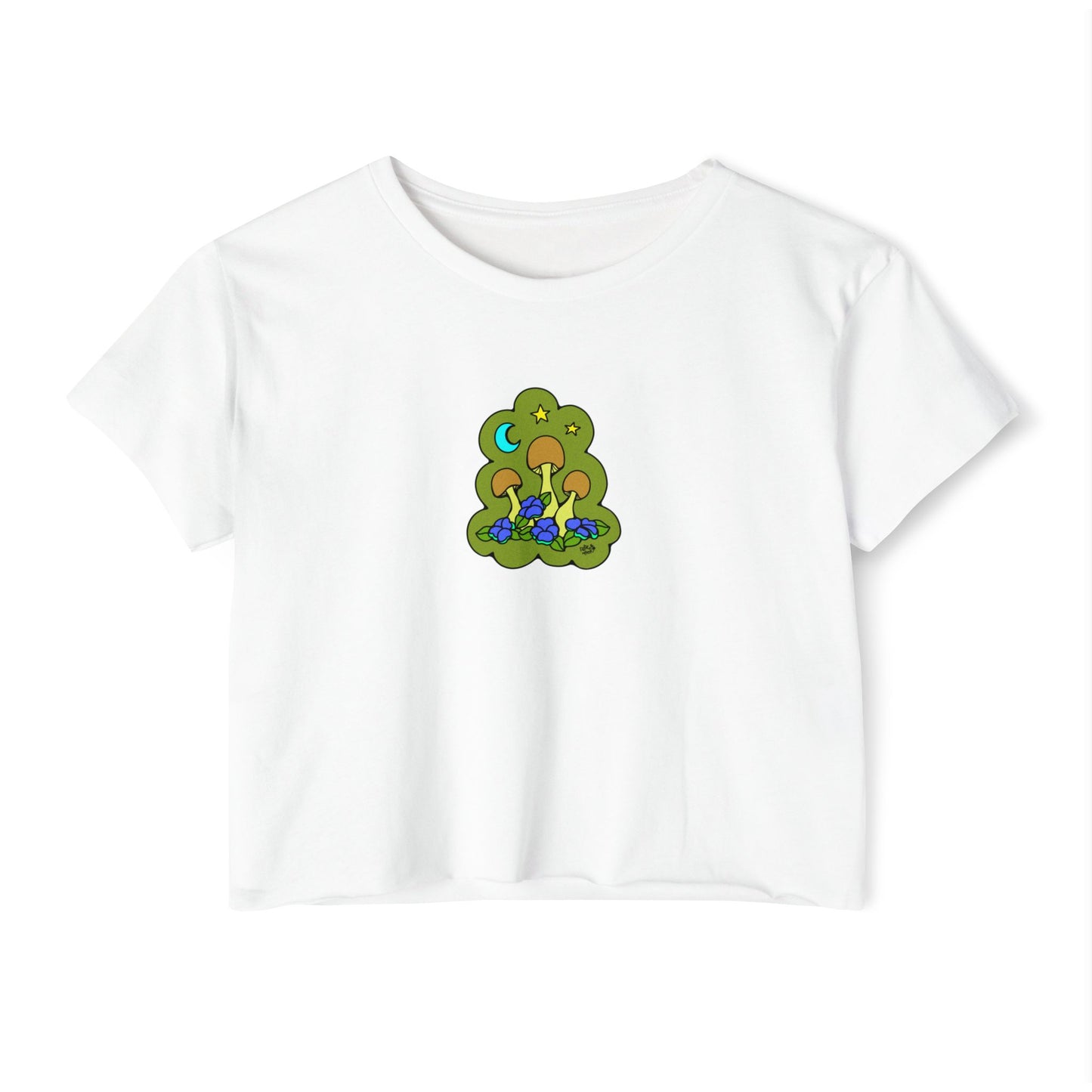 Lil Mushrooms & Flowers - Crop Top