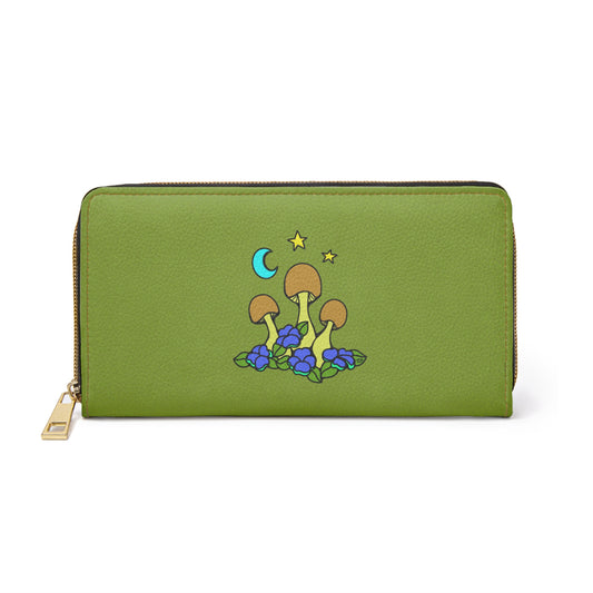Lil Mushrooms & Flowers - Zipper Wallet