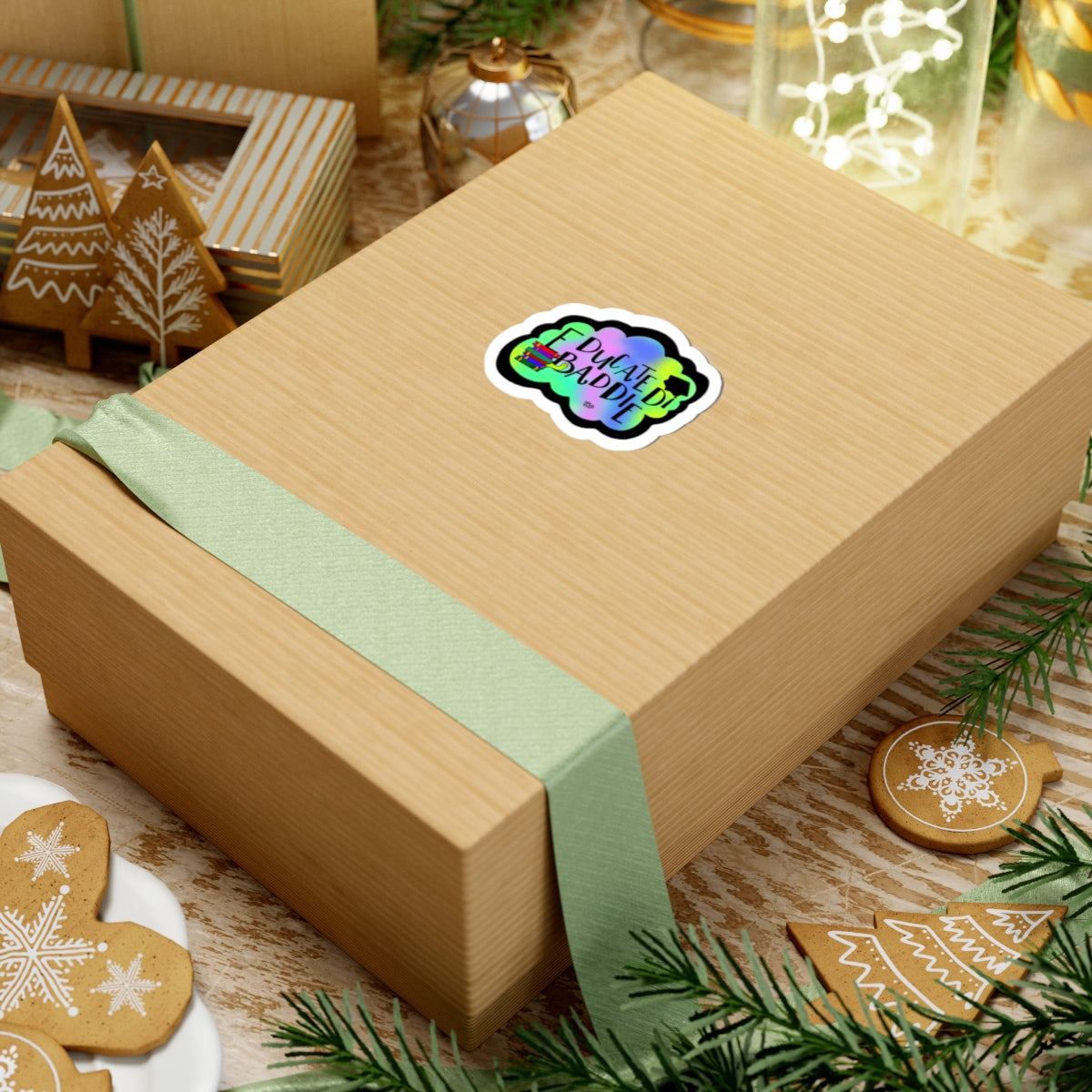 Educate Baddie Kiss-Cut Sticker