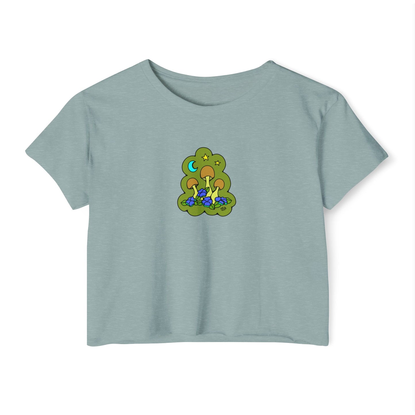 Lil Mushrooms & Flowers - Crop Top