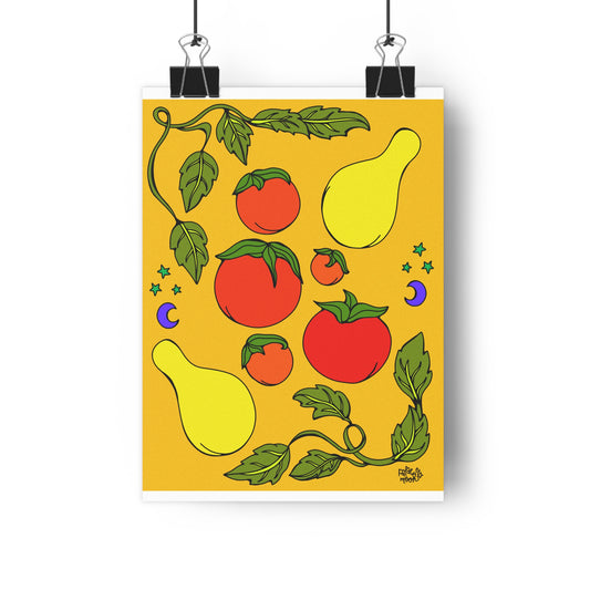 Tomatoes & Basil Still Life Art Challenge —  Giclée Art Print
