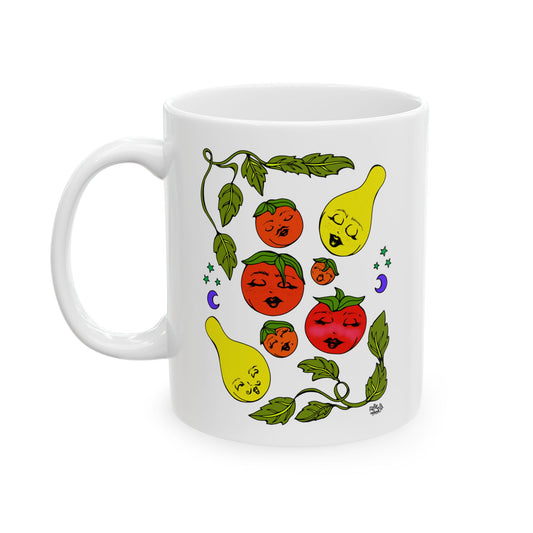 Cute Lil Tomatoes & Basil - Art Challenge - Ceramic Mug