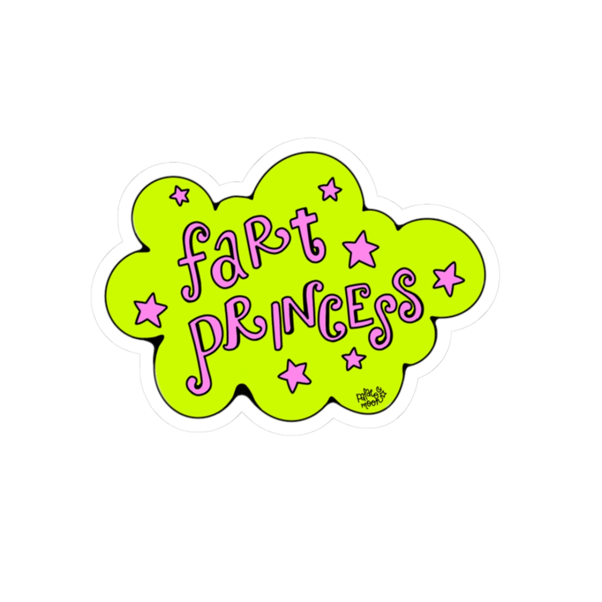 Fart Princess Kiss-Cut Sticker