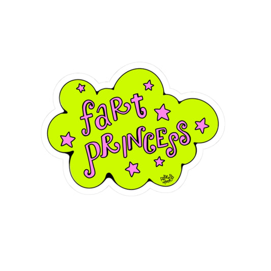 Fart Princess Kiss-Cut Sticker