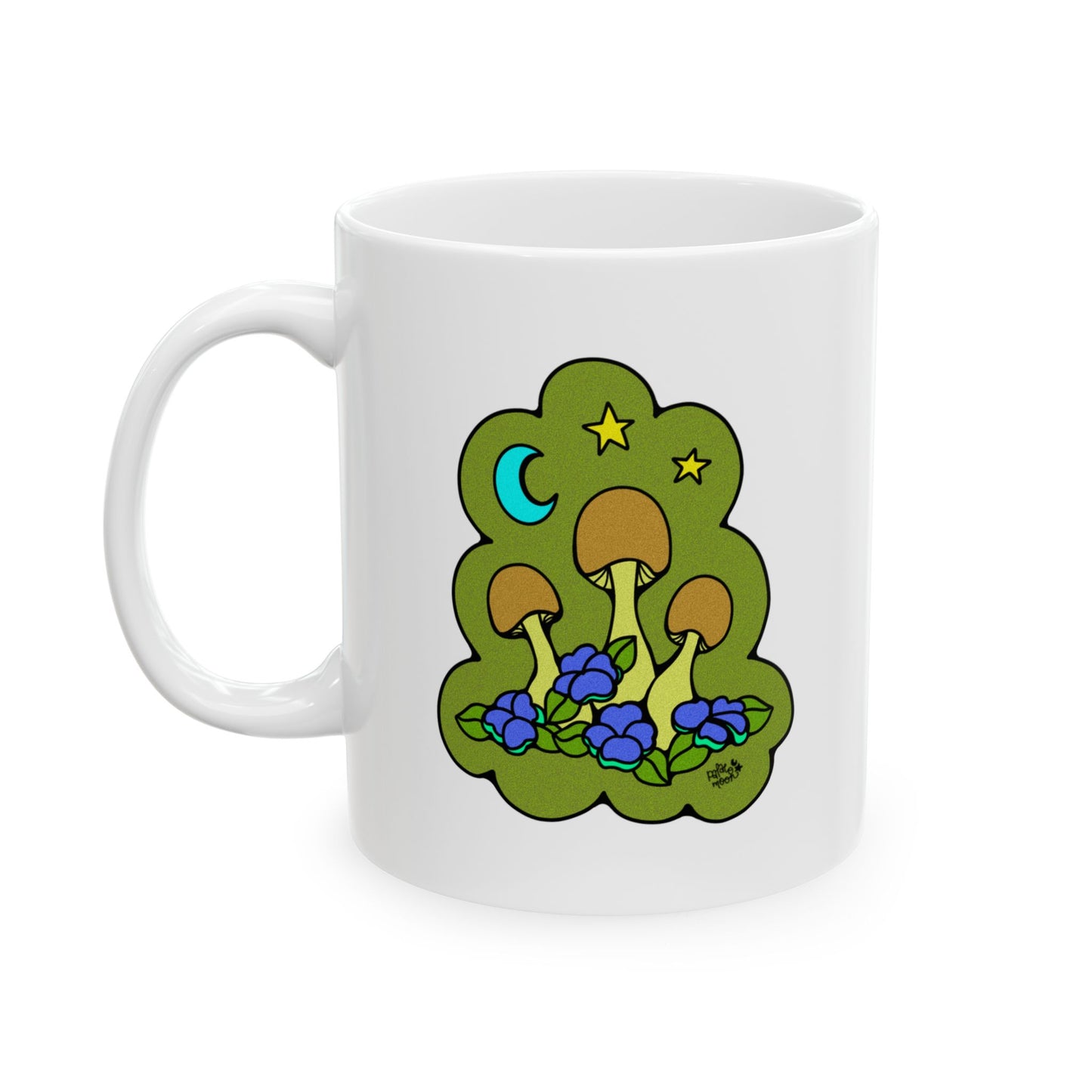 Lil Mushrooms & Flowers - Ceramic Mug, (11oz, 15oz)