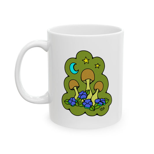 Lil Mushrooms & Flowers - Ceramic Mug