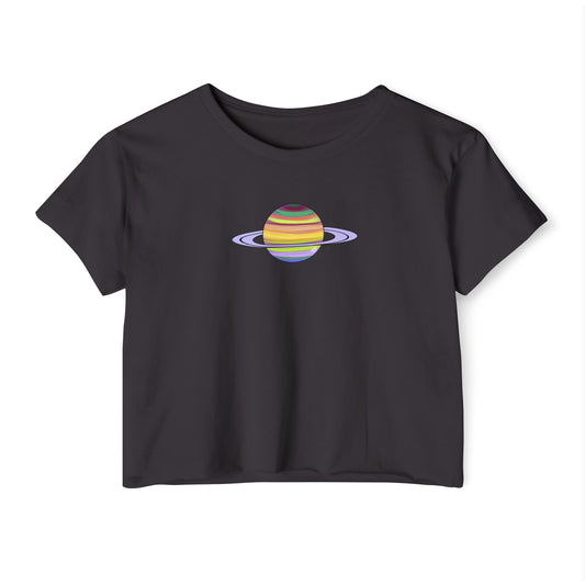 Saturn - NASA - Crop Top
