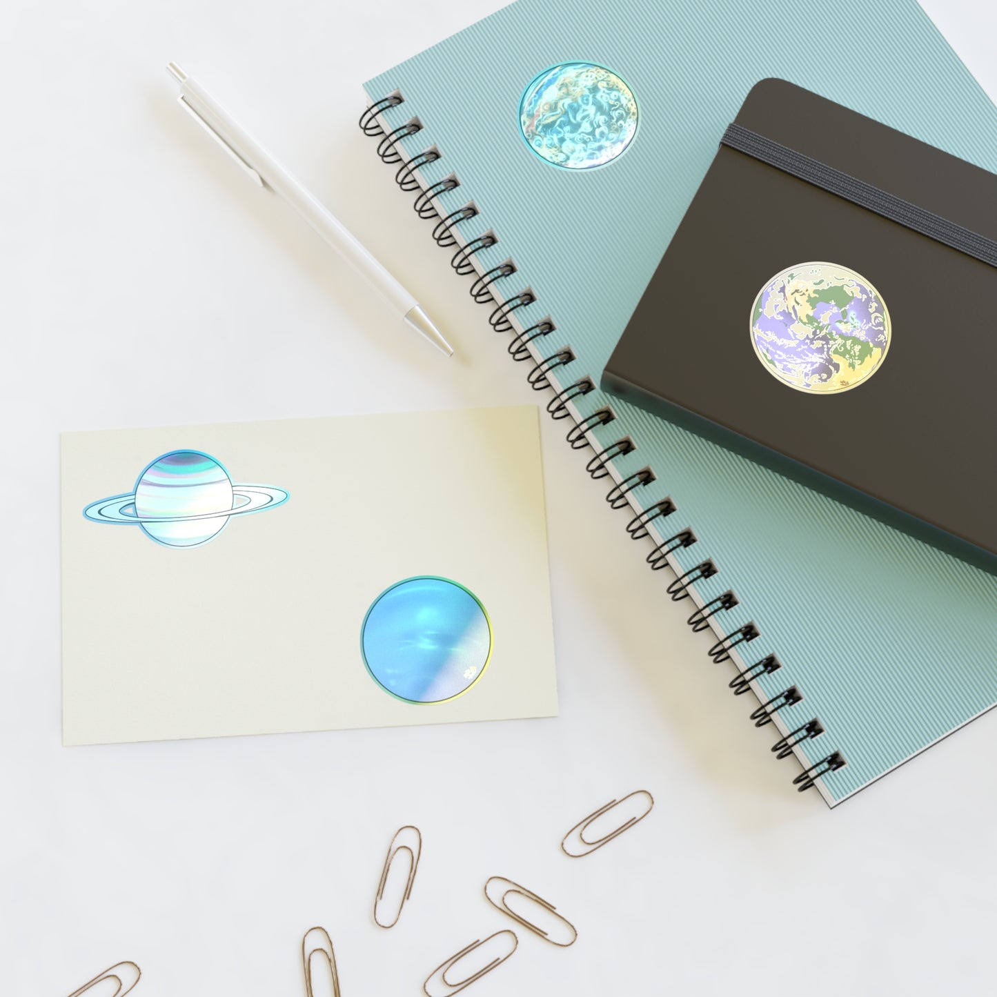 Earth, Saturn, Jupiter, Neptune - NASA - Sticker Sheets