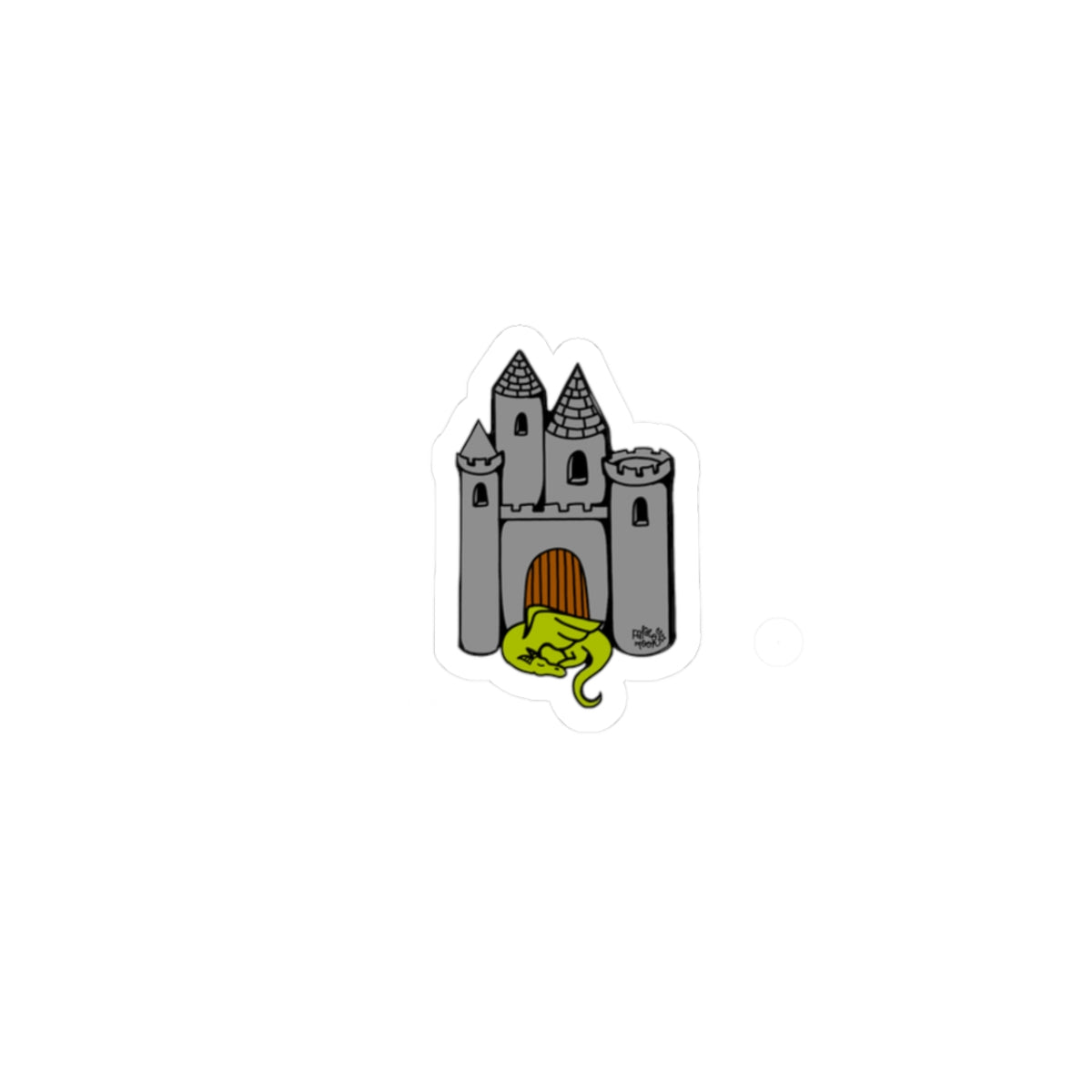 Sleeping Dragon Castle Kiss-Cut Sticker