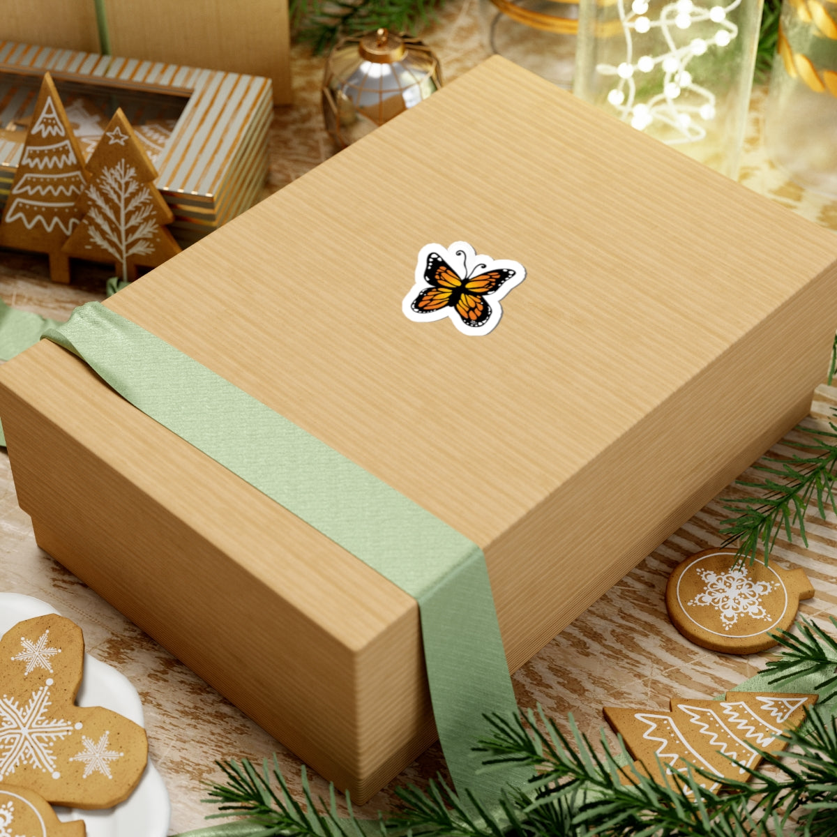 Monarch Butterfly Kiss-Cut Sticker