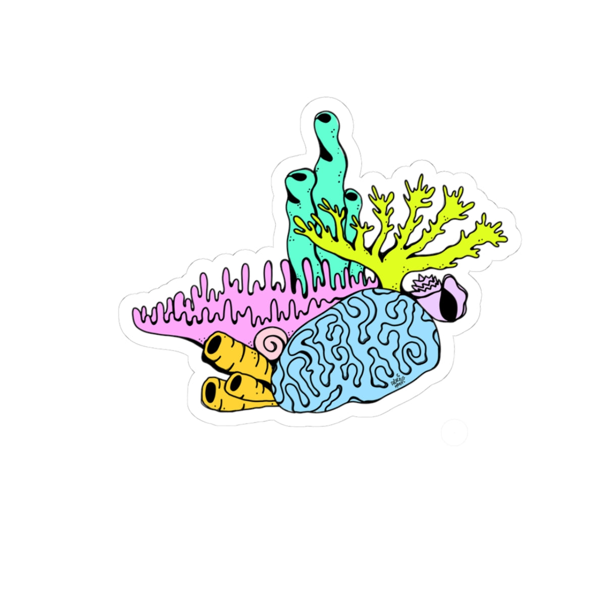 Coral Reef Kiss-Cut Sticker