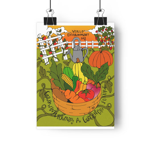 Growing Towards A Greener Future — World Environment Day — Giclée Art Print