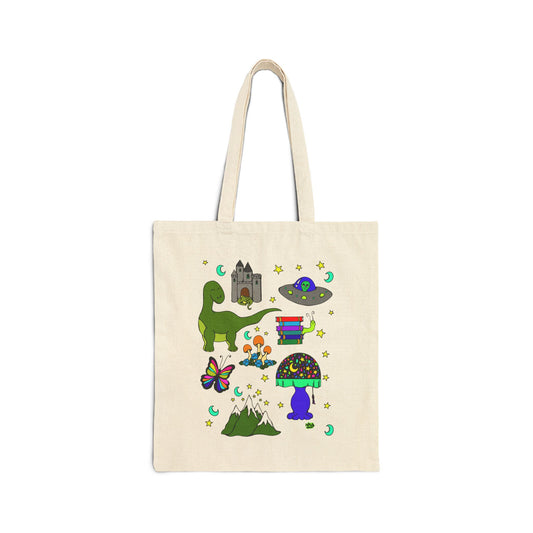 Random Palaeomoon - Cotton Canvas Tote Bag