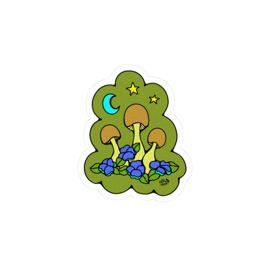 Lil Mushrooms & Flowers - Kiss-Cut Stickers
