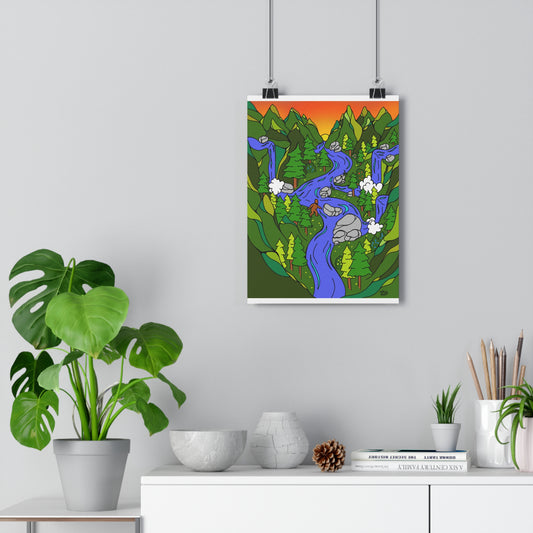 Love Your Country, Not Your Government - Giclée Art Print —  Mountains & Rivers