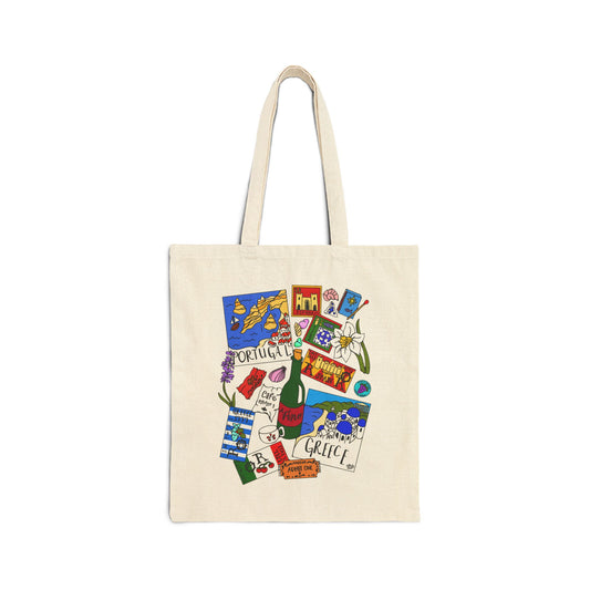 Eurosummer Travel Keepsakes - Art Challenge - Canvas Tote Bag