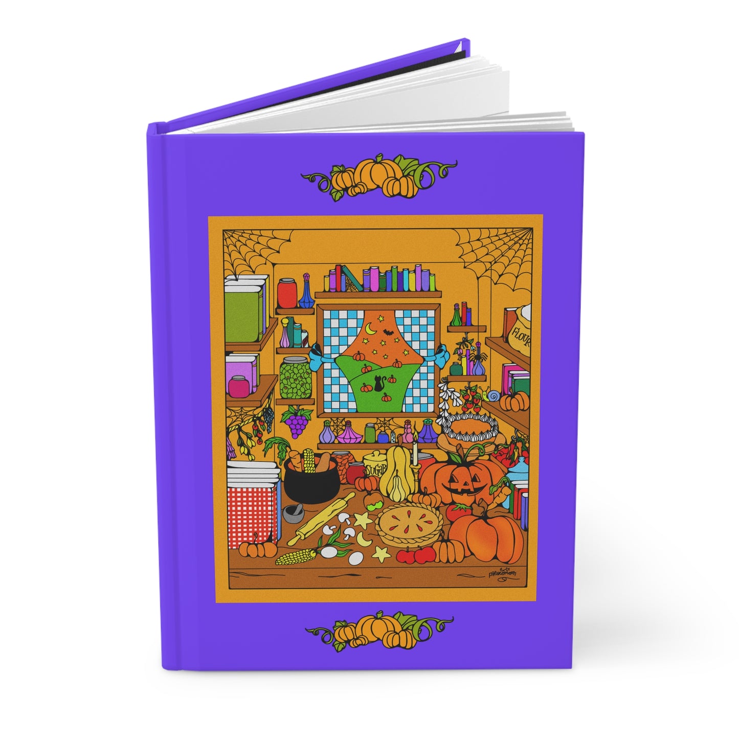 Spooky, Cozy, Fall Kitchen - Hardcover Lined Journal