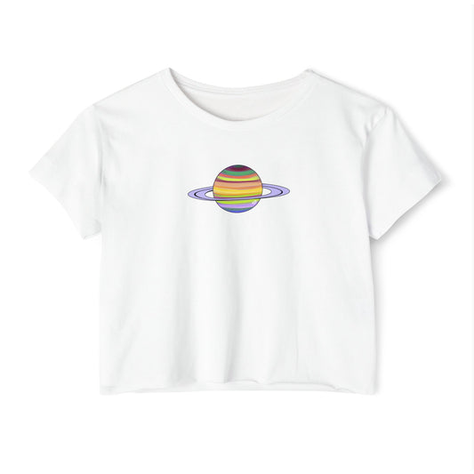Saturn - NASA - Crop Top